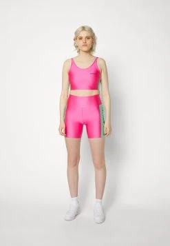 Adidas Originals Originals High Shine Halter Crop Top - Top - Pulse Magenta/Almost Yellow -Adidas Shop b9ff8438f8a3440da729c484e7b4f004