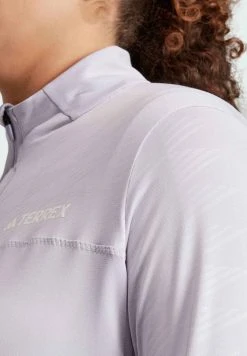 Adidas Sportswear Terrex Multi Half Zip Long Sleeve - Long Sleeved Top - Silver Dawn White -Adidas Shop bbafe38c239b4ad1ac39bd625b66d769