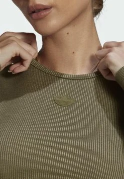 Adidas Originals Long Sleeved Top - Khaki -Adidas Shop bc2030fb2886482ca7a9aaab3fa11def