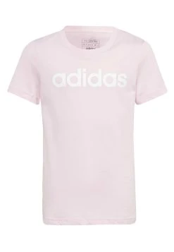 Adidas Sportswear Essentials Linear LogoSlim Fit - Print T-Shirt - Clear Pink White