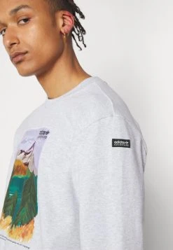 Adidas Originals Crew - Sweatshirt - Light Grey Heather -Adidas Shop beaa4de3d790450daf717b096db08cc7