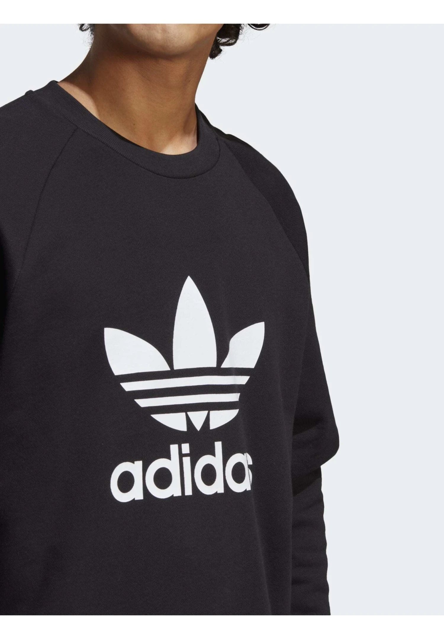 Adidas Originals Trefoil Crew - Sweatshirt - Black 5 Adidas Originals Trefoil Crew - Sweatshirt - Black - Image 3