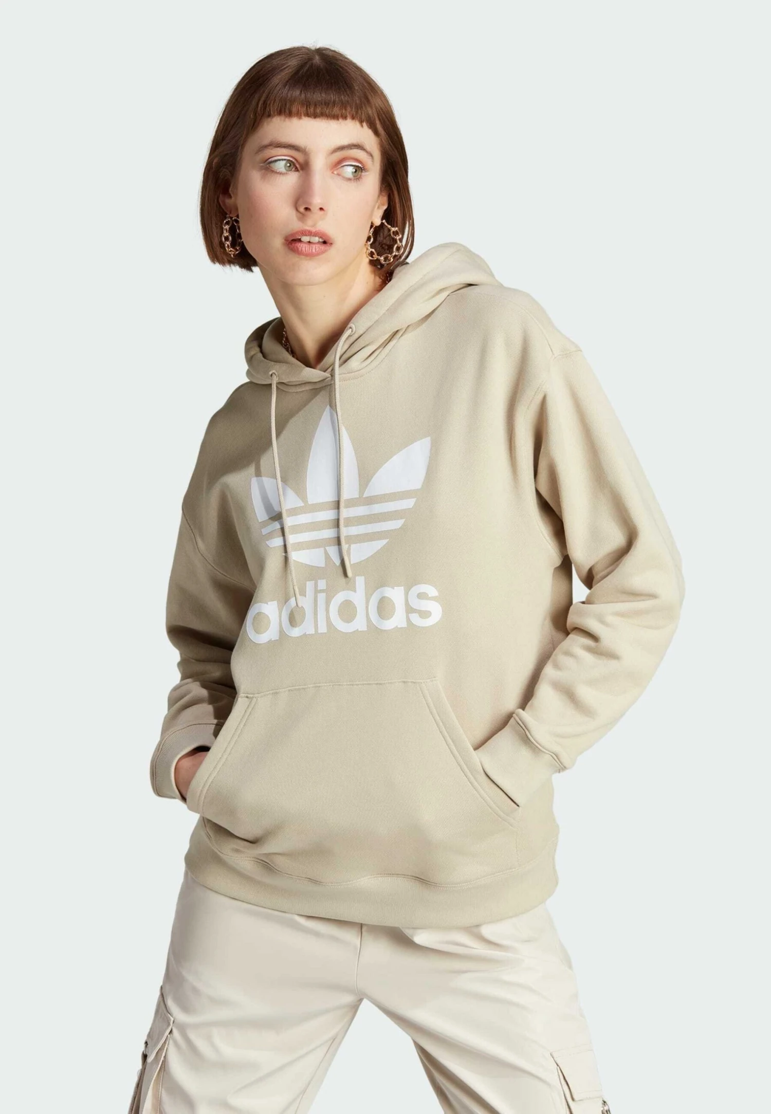 Adidas Originals Trefoil - Hoodie - Beige 3 Adidas Originals Trefoil - Hoodie - Beige