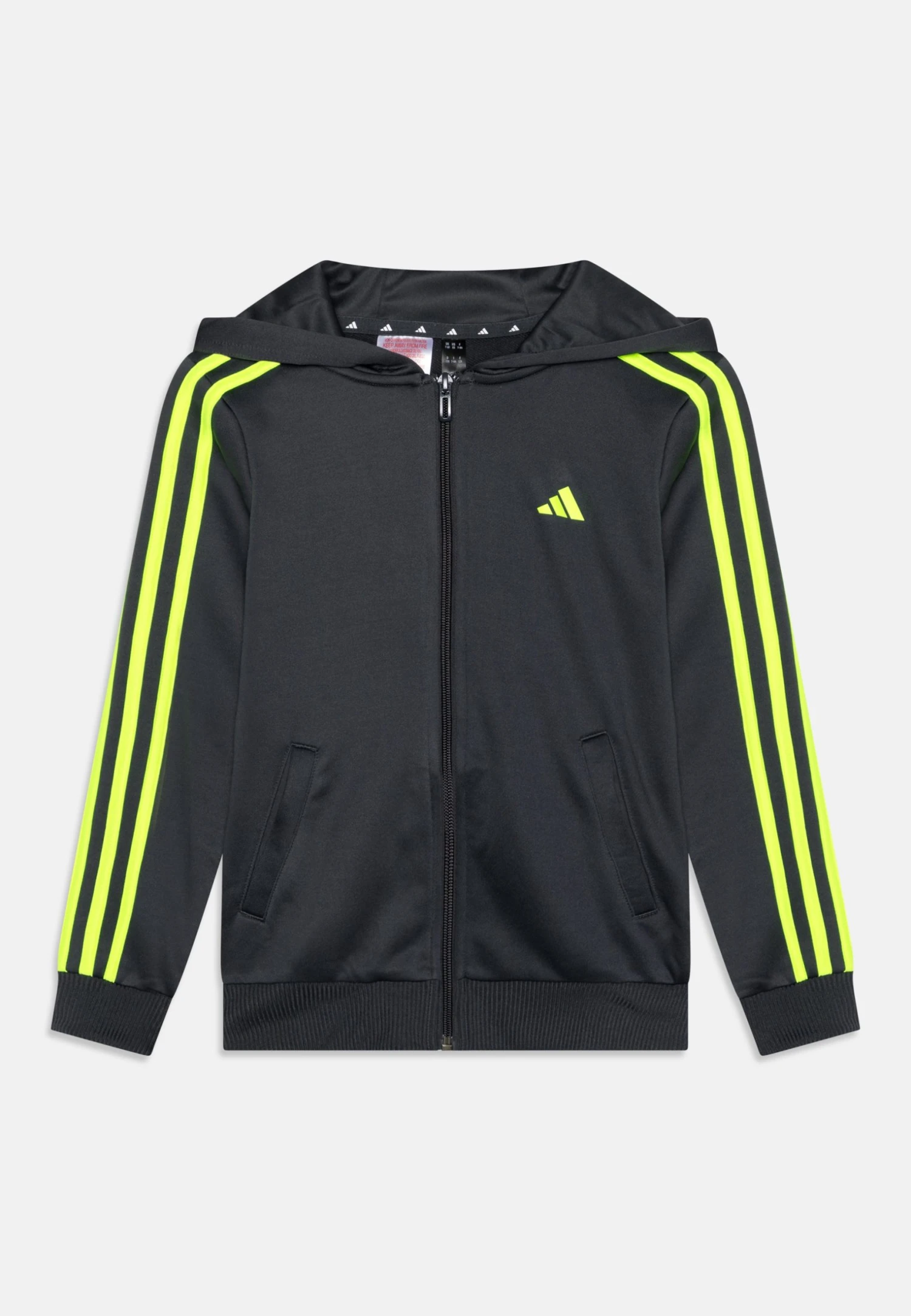 ADIDAS PERFORMANCE Unisex - Training Jacket - Carbon/Lucid Lemon 3 ADIDAS PERFORMANCE Unisex - Training Jacket - Carbon/Lucid Lemon