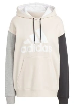 Adidas Sportswear Essentials Big Logo- Hoodie -Quartz White Black Medium Grey Heather -Adidas Shop c8c9b4d7b9514705b12858d748438892