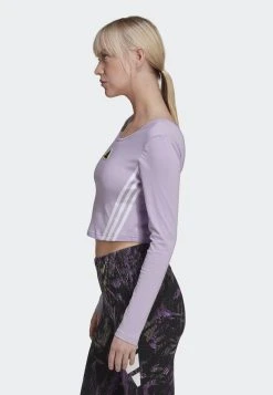 Adidas Sportswear Crop Long Sleeve - Long Sleeved Top -Adidas Shop ca6af95bdf5045e4b0130fc6ac25ddfc