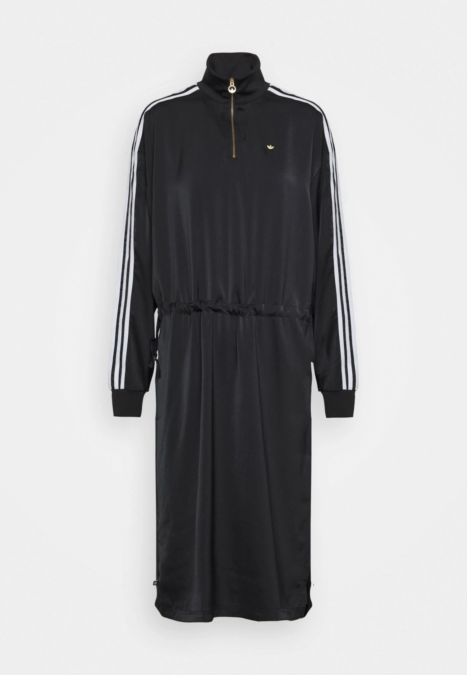 Adidas Originals High Neck Long Sleeve Zip Dress - Jersey Dress - Black 7 Adidas Originals High Neck Long Sleeve Zip Dress - Jersey Dress - Black - Image 6
