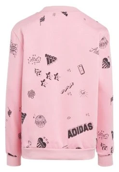 Adidas Sportswear Brand Love Allover Print Crew - Sweatshirt - Bliss Pink/Black -Adidas Shop d0a35fe6b2e644f69190353c5ebe395a
