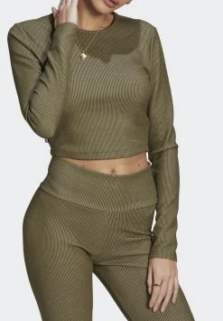 Adidas Originals Long Sleeved Top - Khaki -Adidas Shop d295478a207e4ae4b461fbada0882a3e
