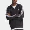 Adidas Sportswear M 3S Ft Fz Hd - Zip-Up Sweatshirt - Black White 1 Adidas Sportswear M 3S Ft Fz Hd - Zip-Up Sweatshirt - Black White -Adidas Shop d2a89fc73b774dc6bb5bd3261657c42a