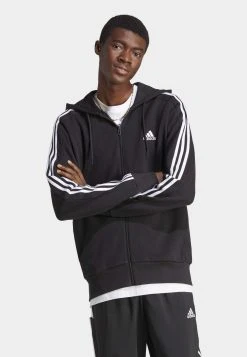 Adidas Sportswear M 3S Ft Fz Hd - Zip-Up Sweatshirt - Black White