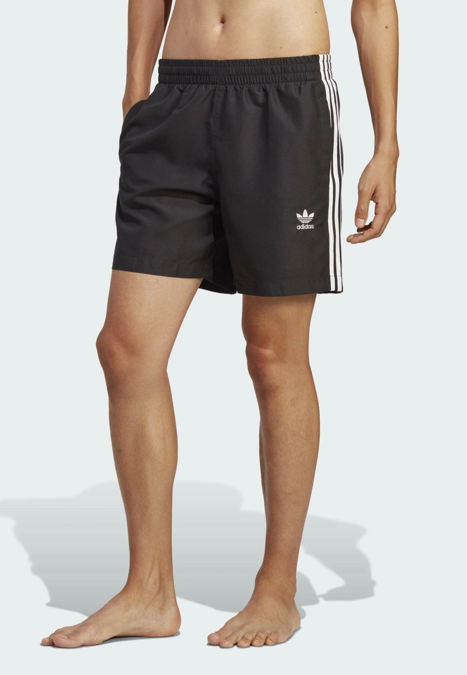 Adidas Originals Stripes - Swimming Shorts - Black White 3 Adidas Originals Stripes - Swimming Shorts - Black White