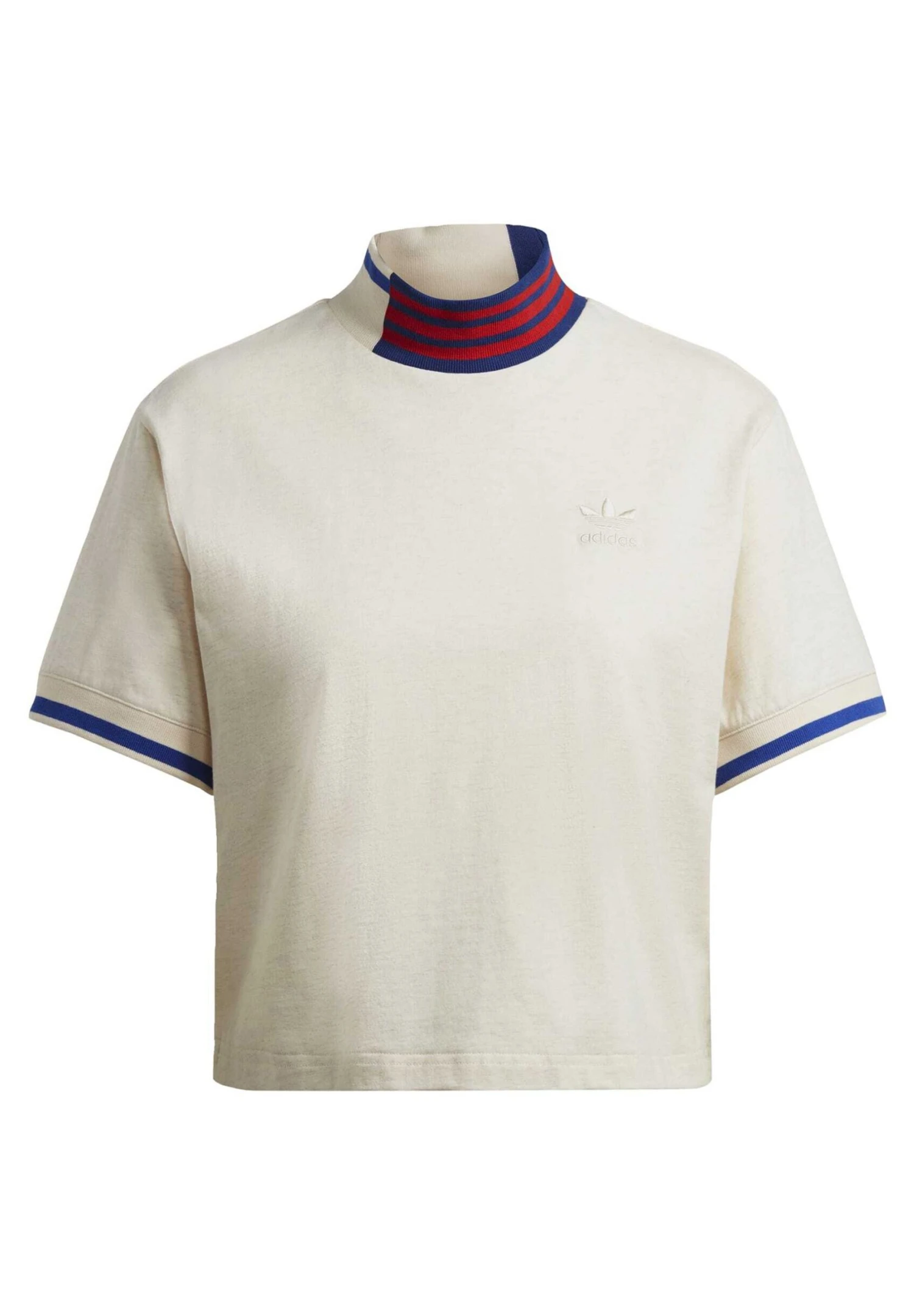 Adidas Originals Collar Crop Tee - Print T-Shirt - White Mel 8 Adidas Originals Collar Crop Tee - Print T-Shirt - White Mel - Image 6