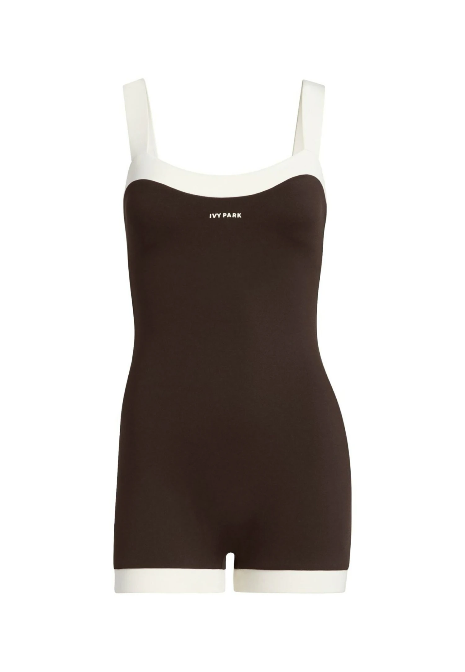 Adidas Originals Ivy Park 60S Swim Unitard - Swimsuit - Dark Brown Cream White 6 Adidas Originals Ivy Park 60S Swim Unitard - Swimsuit - Dark Brown Cream White - Image 4