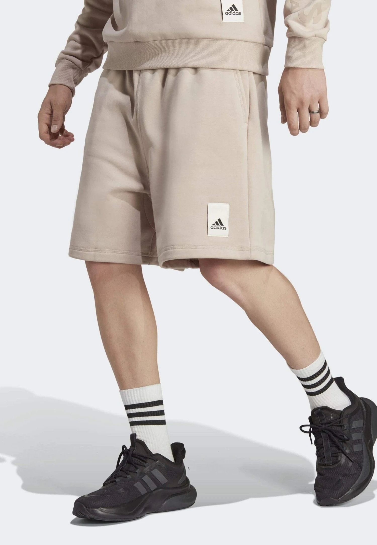 Adidas Sportswear Lounge- Shorts - Taupe 3 Adidas Sportswear Lounge- Shorts - Taupe