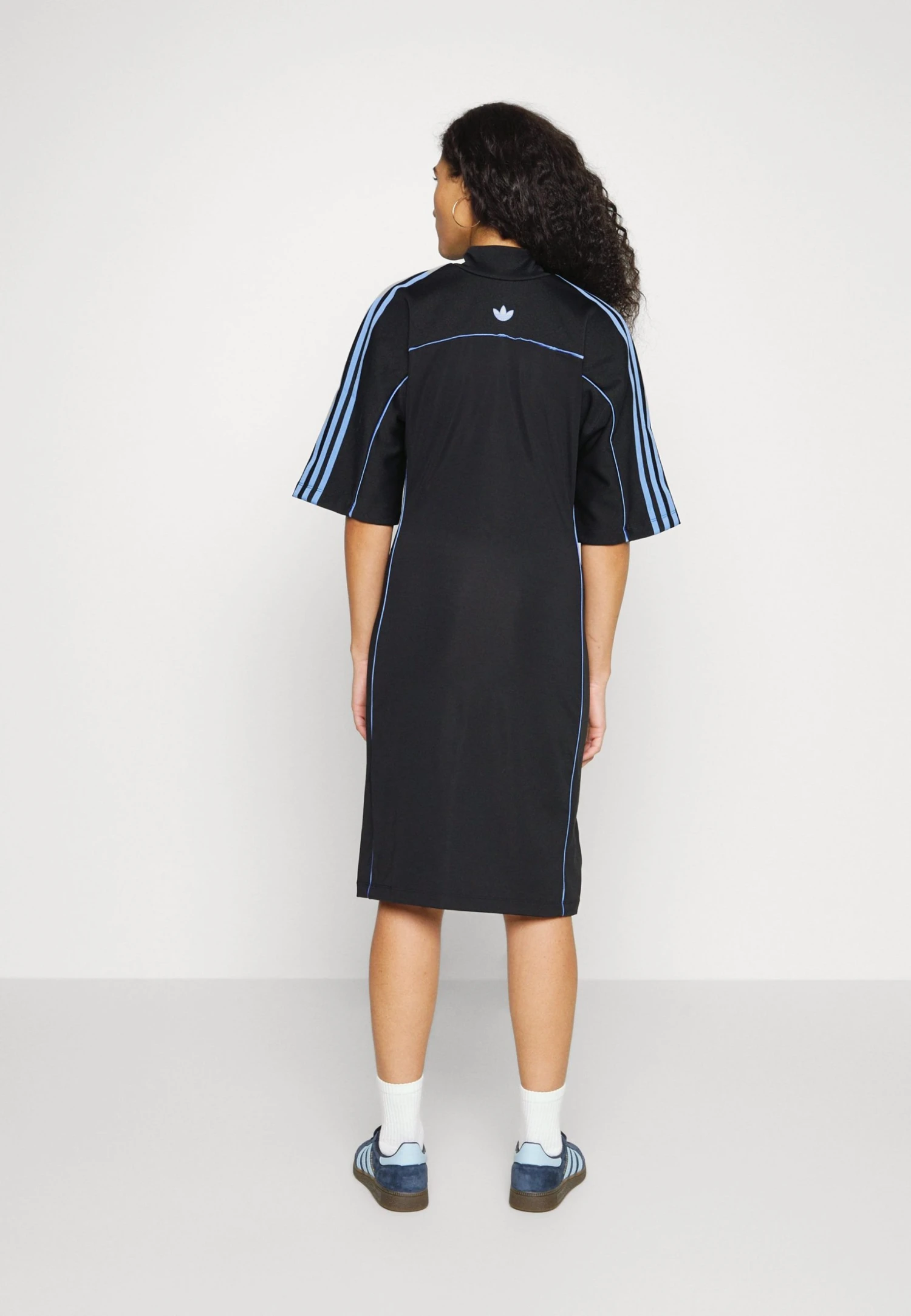 Adidas Originals Cutline Fitted Dress - Jersey Dress - Black 6 Adidas Originals Cutline Fitted Dress - Jersey Dress - Black - Image 4