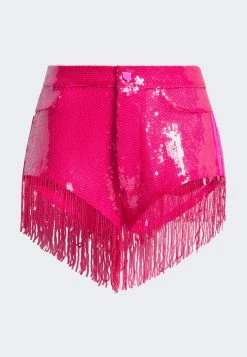 Adidas Originals Sequin With Fringe - Shorts - Shock Pink -Adidas Shop d8be1b769438418487fe0d9172f777e4