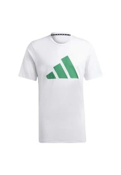 ADIDAS PERFORMANCE Tr-Es Fr Logo T - Print T-Shirt - White/Court Green -Adidas Shop d8fd4b5837c44154a9efa4e597777b21