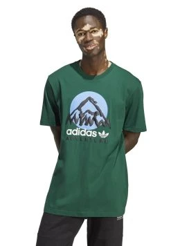 Adidas Originals Tee - Print T-Shirt - Dark Green