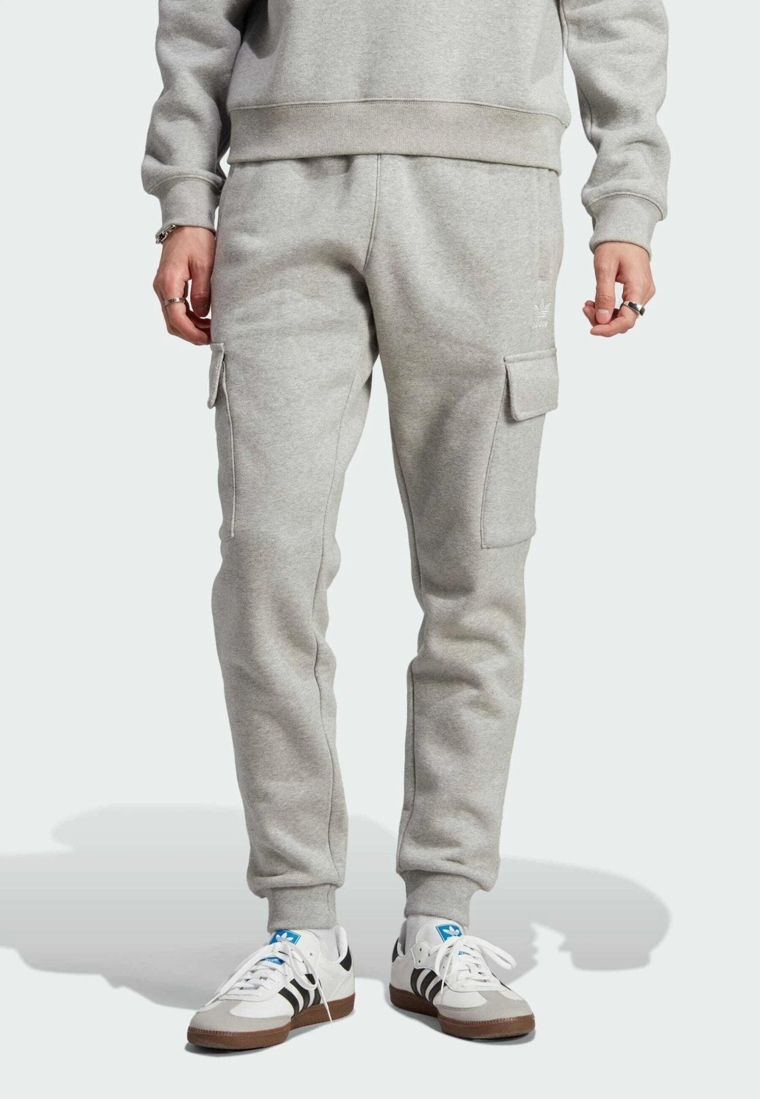Adidas Originals Trefoil Essentials- Tracksuit Bottoms - Medium Grey Heather 3 Adidas Originals Trefoil Essentials- Tracksuit Bottoms - Medium Grey Heather