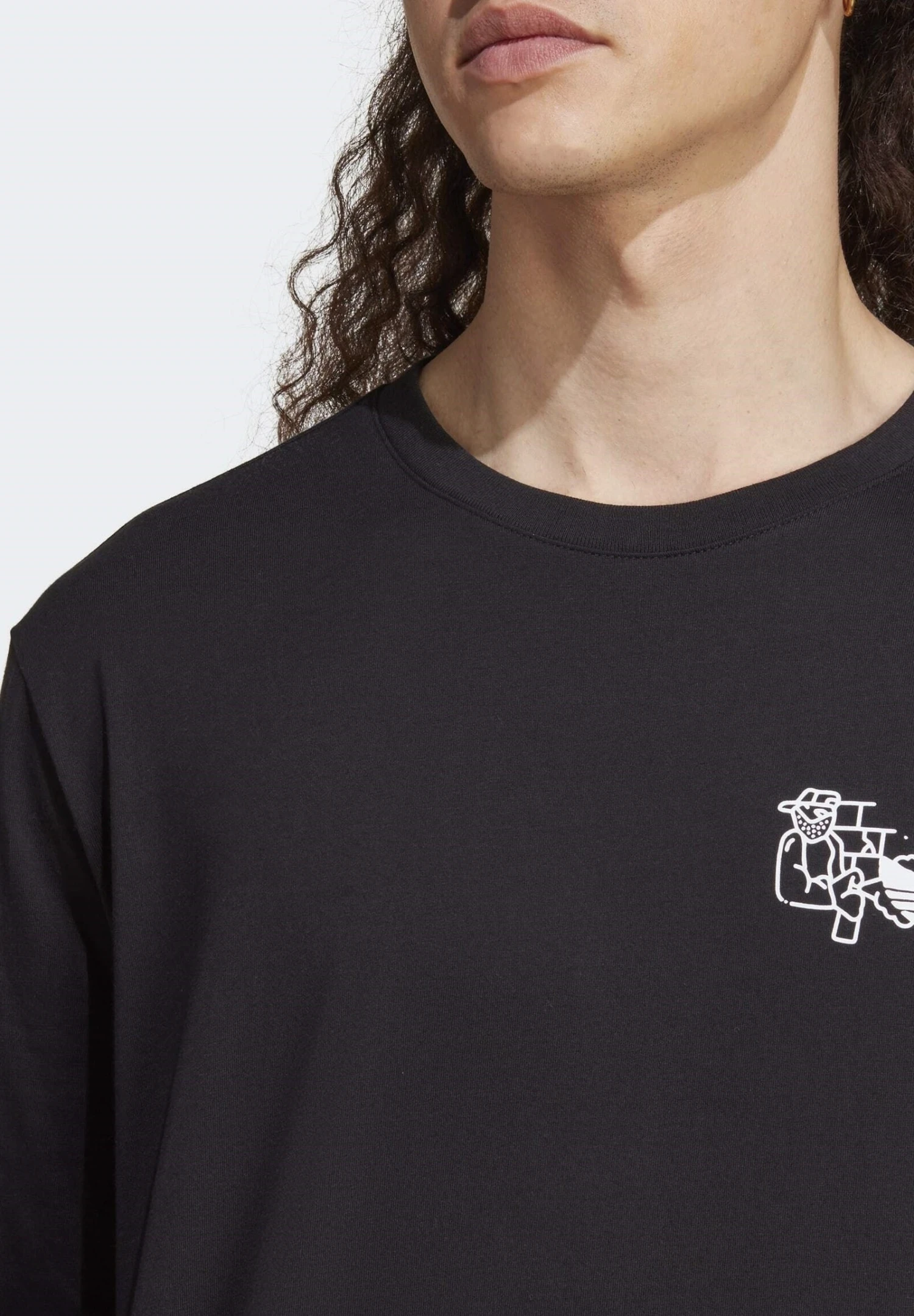 Adidas Originals Hack The Elite Graphic - Long Sleeved Top - Black 5 Adidas Originals Hack The Elite Graphic - Long Sleeved Top - Black - Image 3