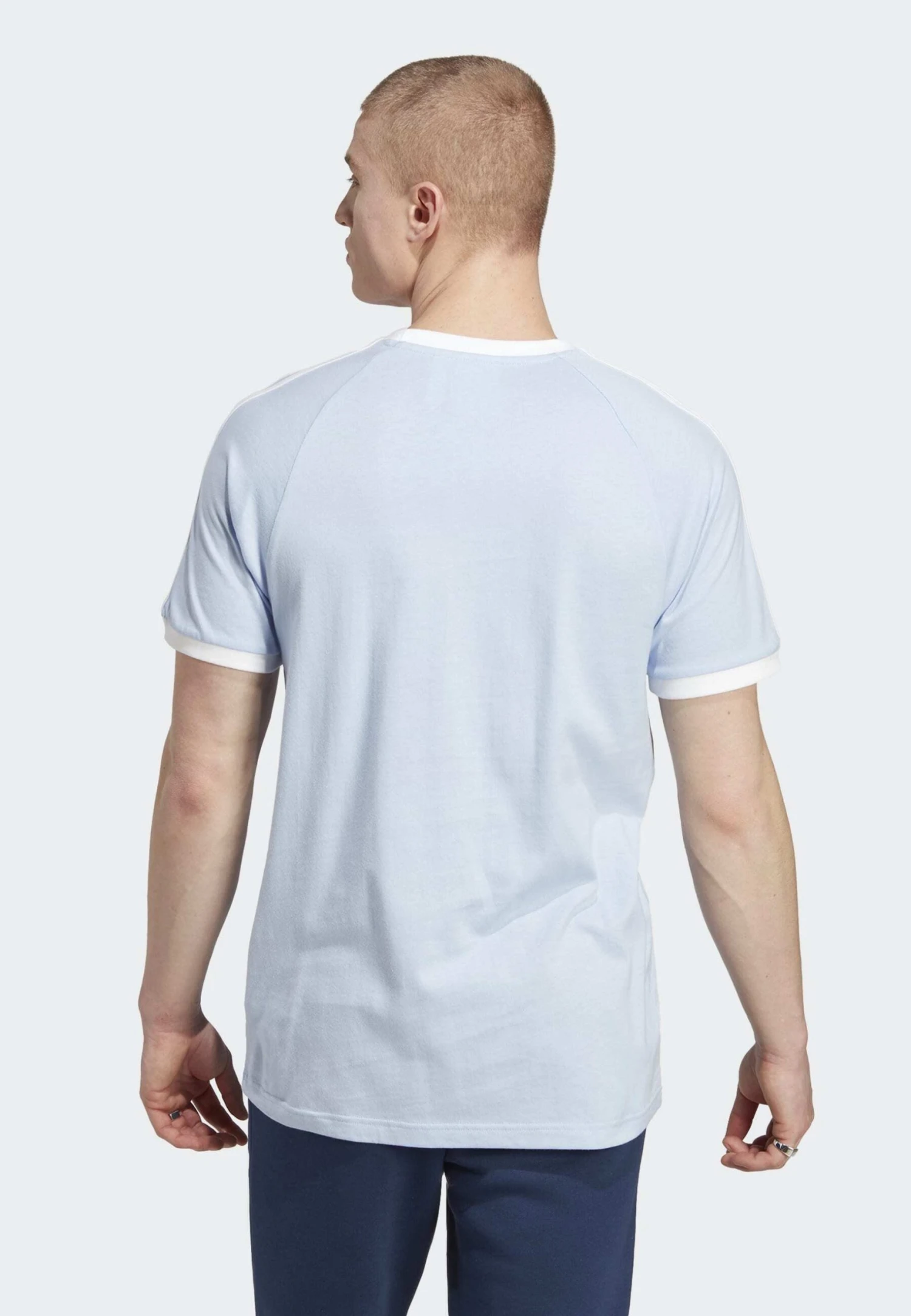 Adidas Originals 3 Stripes Tee Unisex - Print T-Shirt - Blue Dawn 4 Adidas Originals 3 Stripes Tee Unisex - Print T-Shirt - Blue Dawn - Image 2