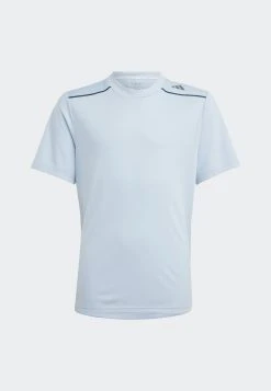 Adidas Sportswear Aeroready Training- Print T-Shirt - Blue Silver Metallic -Adidas Shop e3f06bc3da4d492e90d0866d55409e59