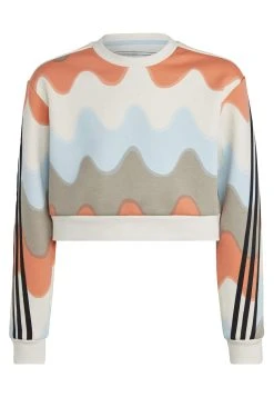 Adidas Sportswear Marimekko Allover Print - Sweatshirt - Cloud White Ice Blue Semi Coral Light Brown