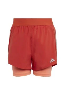 Adidas Sportswear Two-In-One Aeroready Running - Tracksuit Bottoms - Preloved Red Coral Fusion Reflective Silver