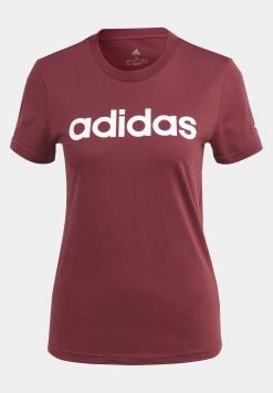 Adidas Sportswear W Lin T - Print T-Shirt - Shadow Red/White -Adidas Shop e62f1c5cb9f244638f36efe41a85bec5