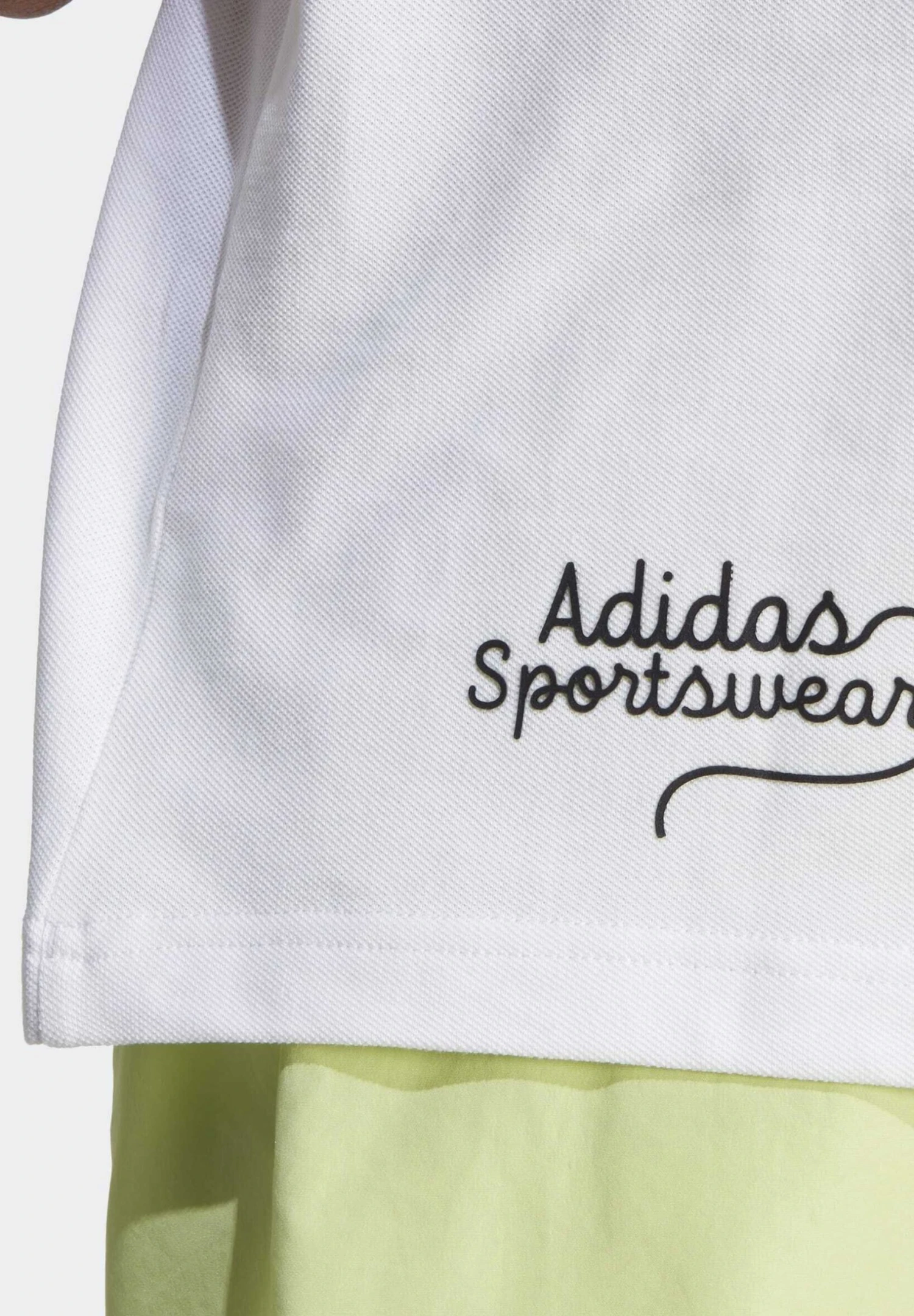 Adidas Sportswear Embroidery - Polo Shirt - White Black 6 Adidas Sportswear Embroidery - Polo Shirt - White Black - Image 4