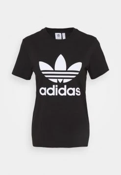 Adidas Originals Trefoil Tee - Print T-Shirt - Black -Adidas Shop ea45383e06264d03b44bc885316d5e52