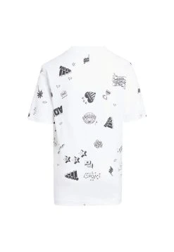 Adidas Sportswear Brand Love Allover Print - Print T-Shirt - White Black -Adidas Shop edd8811965da4252bc2588211a9e6c66