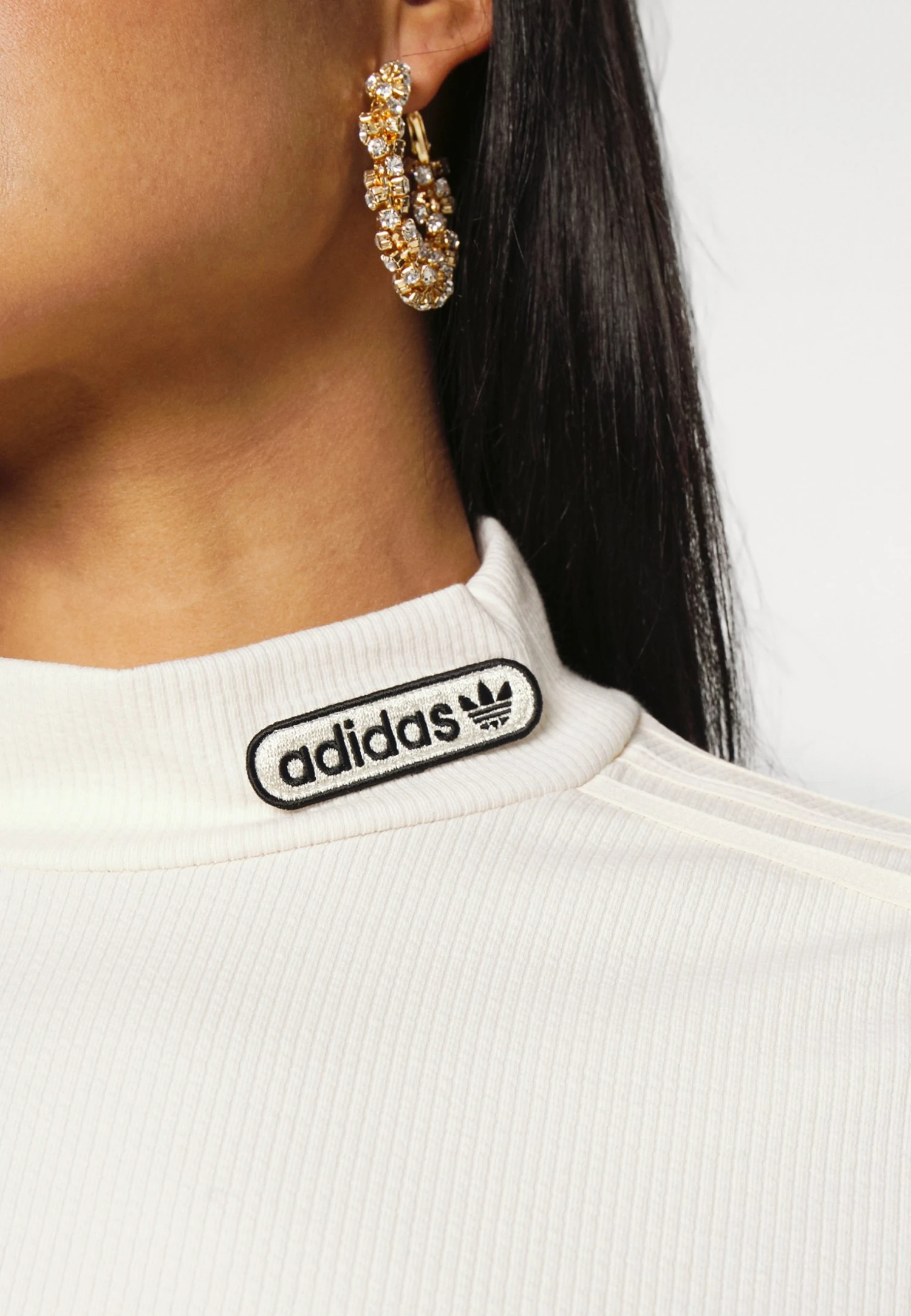 Adidas Originals Cropped - Long Sleeved Top - White 9 Adidas Originals Cropped - Long Sleeved Top - White - Image 7