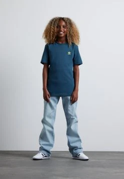 Adidas Originals Tee Junior Unisex - Basic T-Shirt - Arctic Night/Pulse Yellow -Adidas Shop f7e8f72a2c734ec68d0f980242845db0