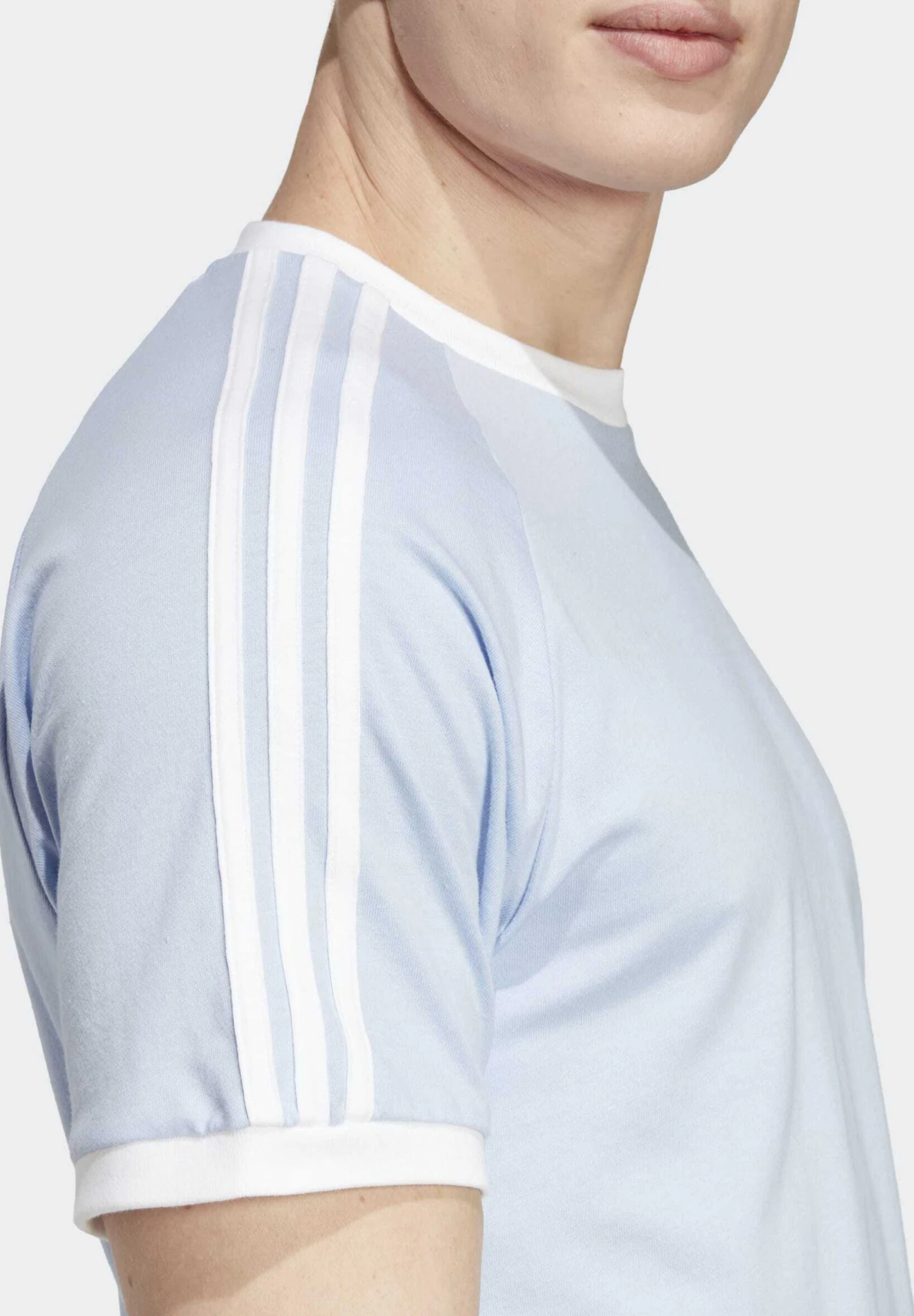 Adidas Originals 3 Stripes Tee Unisex - Print T-Shirt - Blue Dawn 5 Adidas Originals 3 Stripes Tee Unisex - Print T-Shirt - Blue Dawn - Image 3