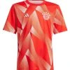 ADIDAS PERFORMANCE Fc Bayern Pre-Match Juniors - Print T-Shirt - Red White -Adidas Shop f9ea28f0e5b441818f0db3163fc5ac83