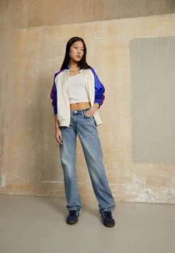 Adidas Originals Track - Bomber Jacket - White/Lucid Blue -Adidas Shop fa6af510d87041eeac21c34f052410aa