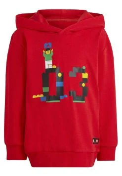Adidas Sportswear Classic Lego - Hoodie - Red -Adidas Shop fb65123f29814e2884607802d6b5de67