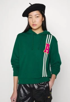 Adidas Originals Varsity Small Logo Hoodie - Sweatshirt - Dark Green -Adidas Shop fc5e6bba588c43119cf6975e7560b183