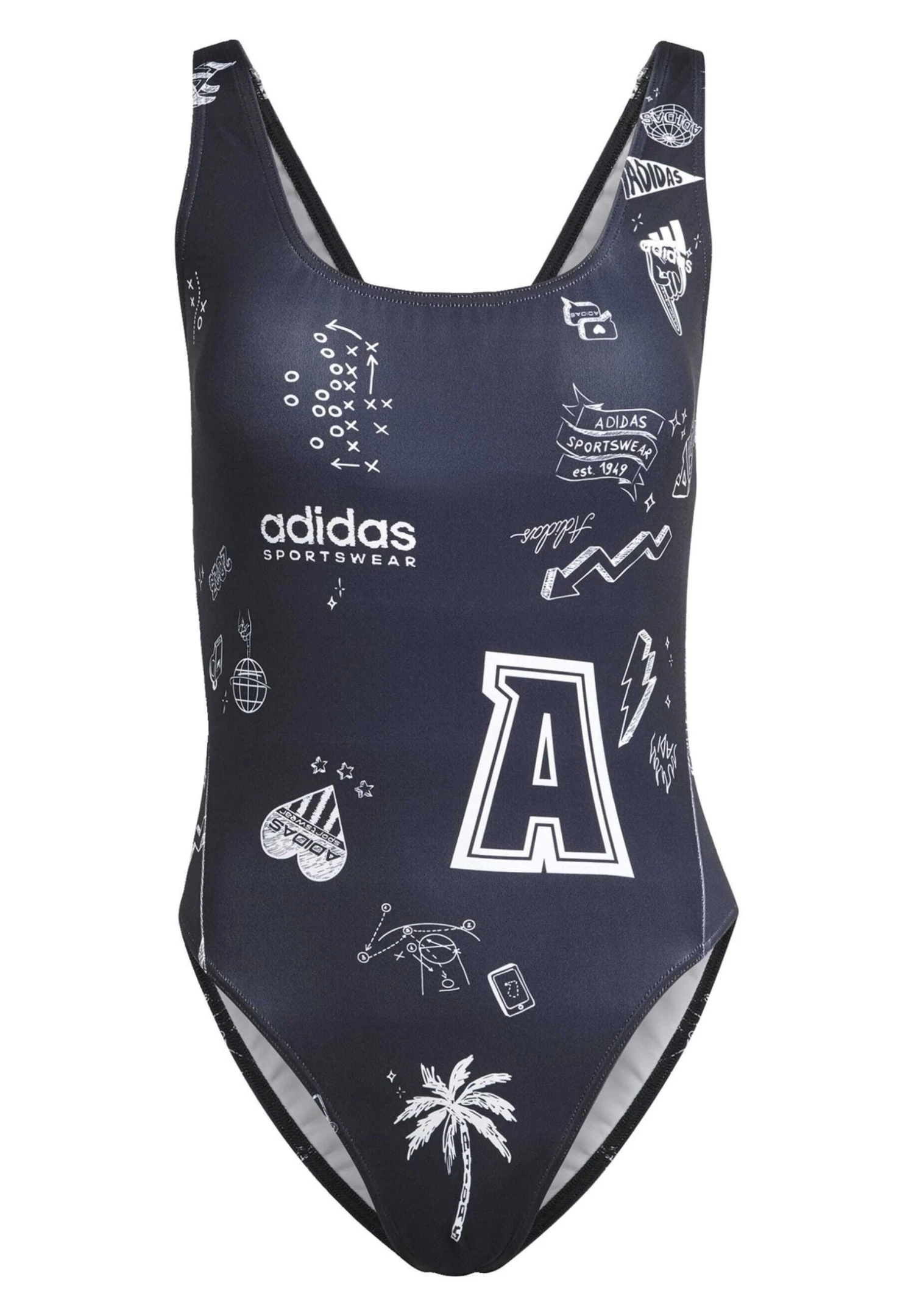 Adidas Sportswear Brand Love Franchise - Swimsuit - Black/White 9 Adidas Sportswear Brand Love Franchise - Swimsuit - Black/White - Image 7